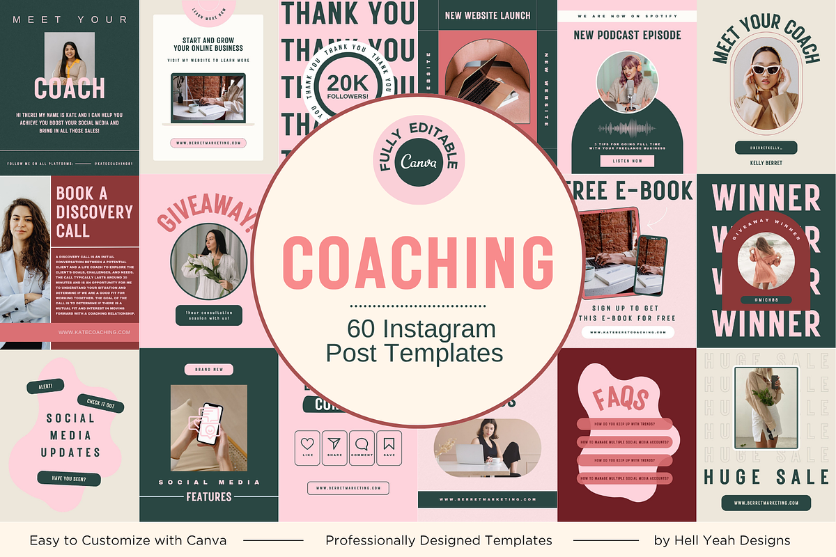 Coaching Post Templates, a Social Media Template by HellYeahDesigns (Photo 1 of 8)