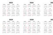Calendar 2025, 2026 and 2032, an Illustration by Volyk (Thumbnail 2 of 6)