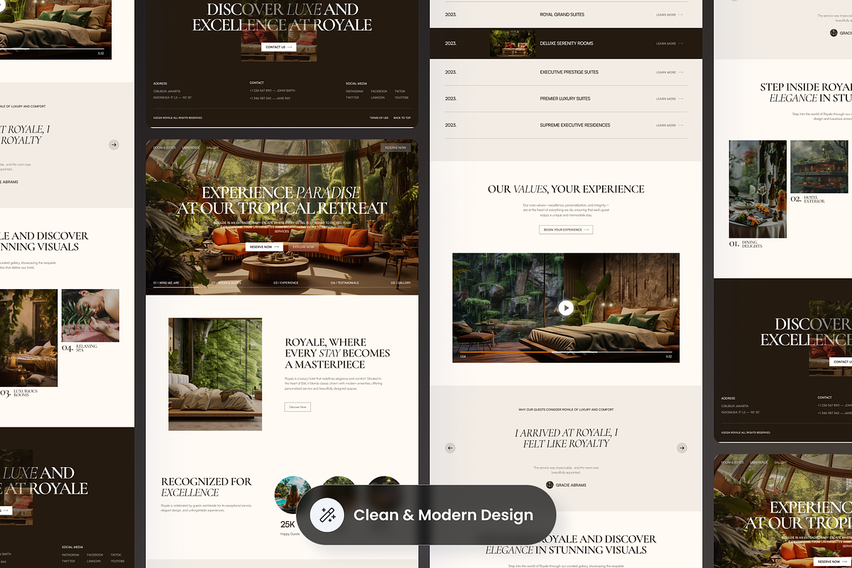 Royale - Luxury Hotel Landing Page, a Landing Page Template by SLAB! Design (Photo 4 of 4)