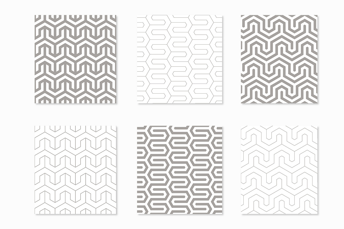 24 Geometric Monochrome Patterns, a Pattern Graphic by Curly_Pat (Photo 4 of 7)