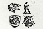 Vintage Fishing Engraving Graphics, a Sport Illustration by DENIDigitalArtSudio (Thumbnail 7 of 8)