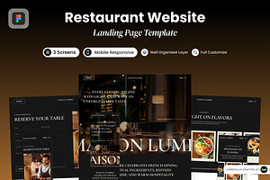 Maison Lumière - Restaurant Website, a Landing Page Template by SLAB! Design