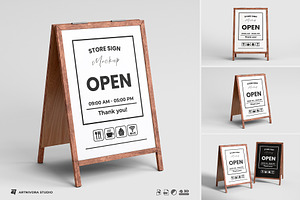 Store Sign Mockup, a Packaging Mockup by Artnivora.Std