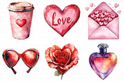 Watercolor Valentines Couple Clipart, an Illustration by Daily.Designs (Thumbnail 5 of 8)
