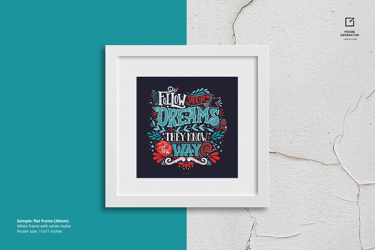 Frame Generator Mockup Set, a Print Template by Creatsy (Photo 6 of 15)