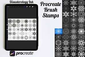 Snowflakes Set 2 Procreate Brush