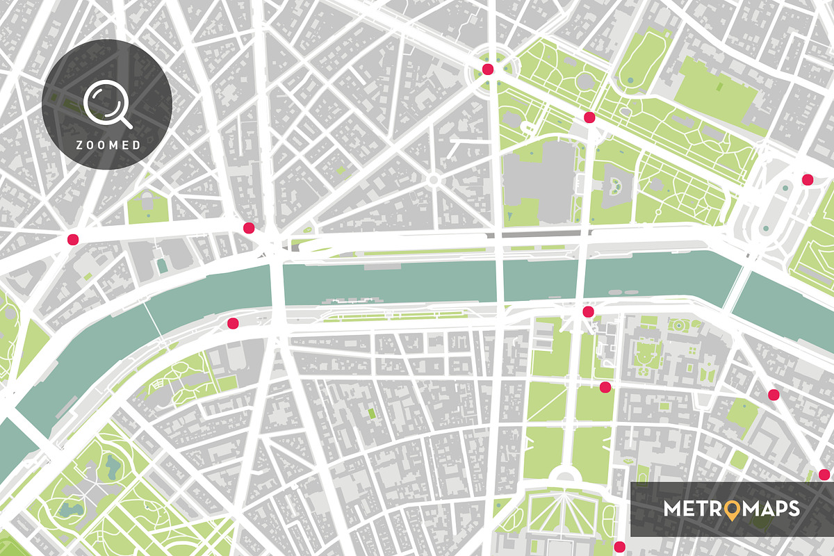 Paris Map (Vector) – Pale Regular, an Object Graphic by MetroMaps (Photo 1 of 3)