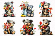 Summer Teddy Bear Clipart, an Illustration by DreamArtGraphic (Thumbnail 4 of 8)