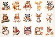 Watercolor fall Animals Clipart, an Illustration by Rose Art (Thumbnail 3 of 4)