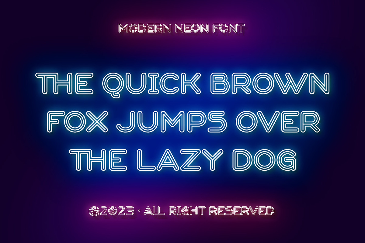 Modern Neon, a Symbol Font by Ditatype (Photo 6 of 10)