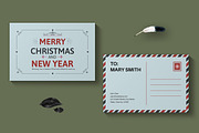 Holiday And New Year Postcard, a Stationery Template by MightyDesign (Thumbnail 1 of 8)
