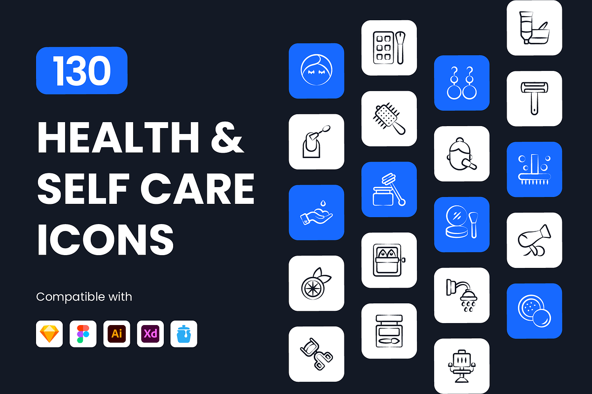 Health and Selfcare Icons, a Duotone Icon by Brickclay (Photo 1 of 7)
