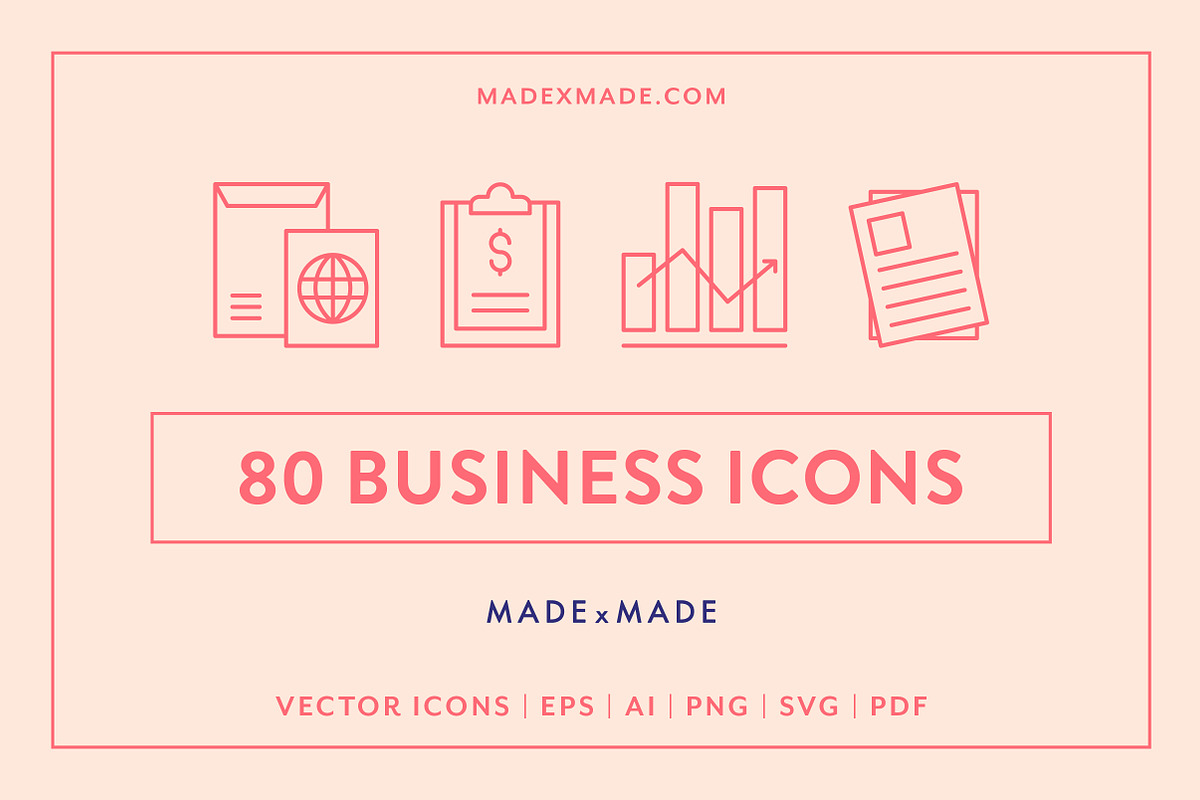 Business Line Icons, an Outline Icon by Made by Made (Photo 1 of 6)