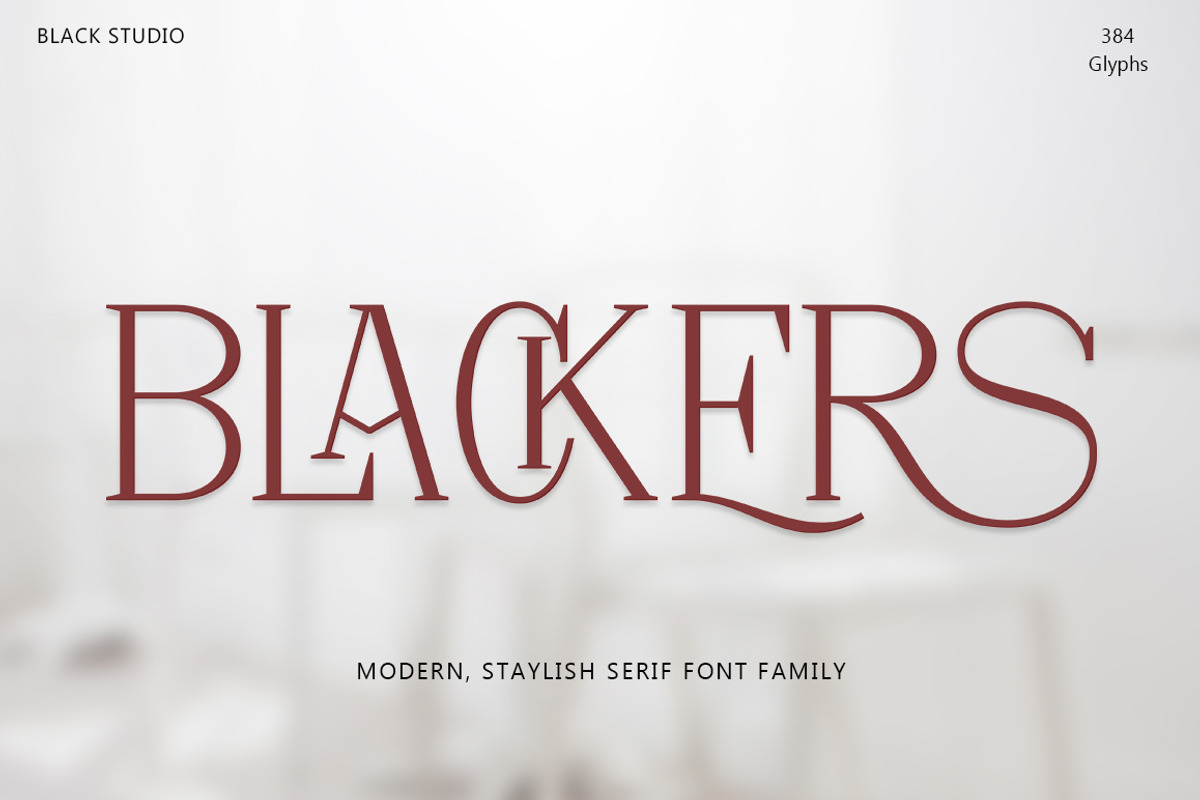 Blackers, a Serif Font by Black Studio (Photo 1 of 8)