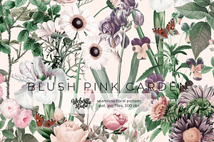 Blush Pink Garden Wallpaper, a Wallpaper Graphic by Webvilla Studio