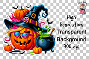 Witch Pumpkin Sublimation PNG Bundle, a Graphic by Clipart Bloom (Thumbnail 9 of 11)