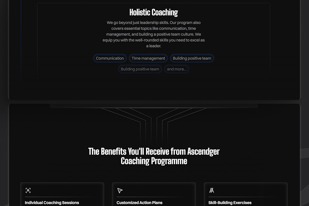 Ascendger: Framer Template for Coach, a Landing Page Template by hueMubin (Photo 5 of 10)