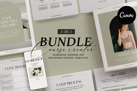 3 IN 1 Bundle for Course Creators v2, a Magazine Template by 3.14&Co