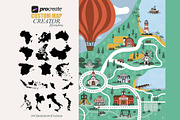 Procreate Map creator brushes, a Brush Add-On by PDknyStudio (Thumbnail 4 of 5)