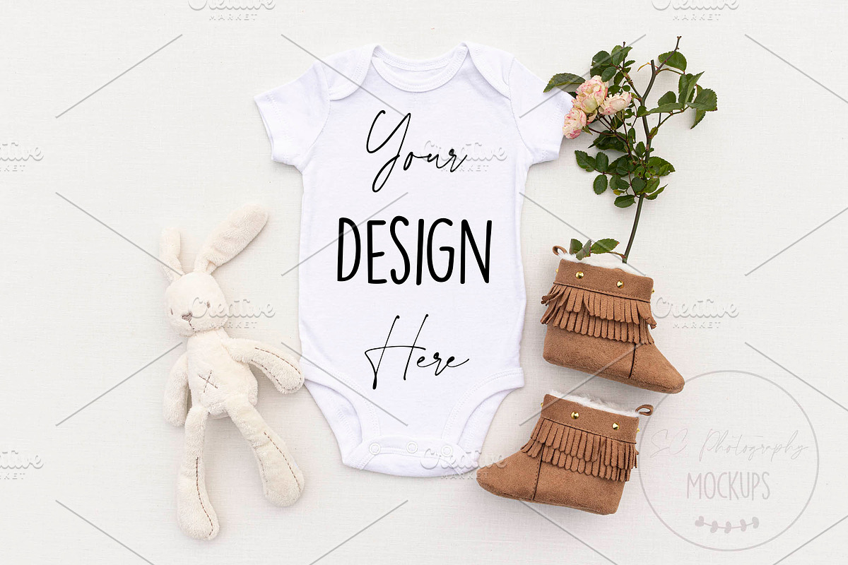 Baby Bodysuit Vest Mockup JPG, a Beauty & Fashion Photo by SC Photography & Design (Photo 1 of 2)