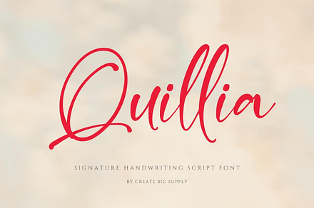 Quillia - Bold Signature Handwriting