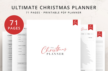 Ultimate Christmas Planner, a Stationery Template by Studio Sirona