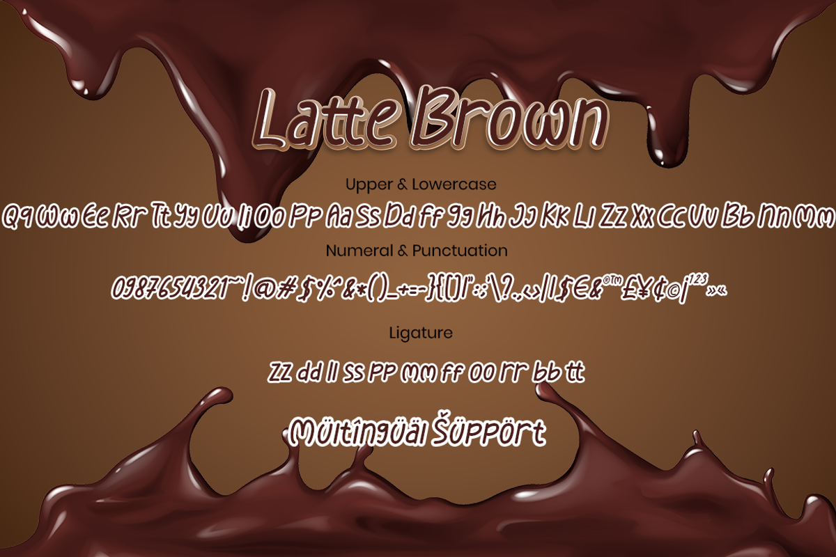 Latte Brown Display Font Product, a Font by MC Creative (Photo 6 of 7)