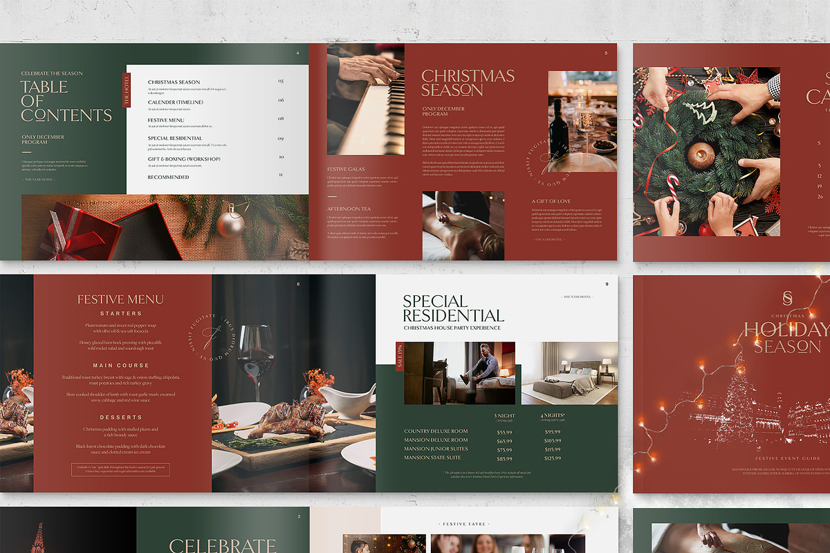 Christmas Hotel Brochure Template, a Brochure Template by BrandPacks (Photo 4 of 5)