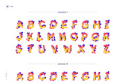 Plastic font / Illustrated letters, a Font by alekseiderin (Thumbnail 4 of 8)