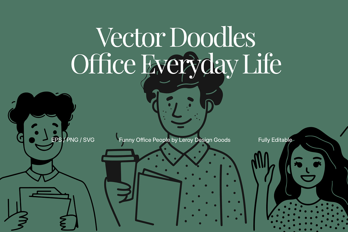 Vector Doodles Office Everyday Life, a Graphic by LEROY Design (Photo 3 of 5)