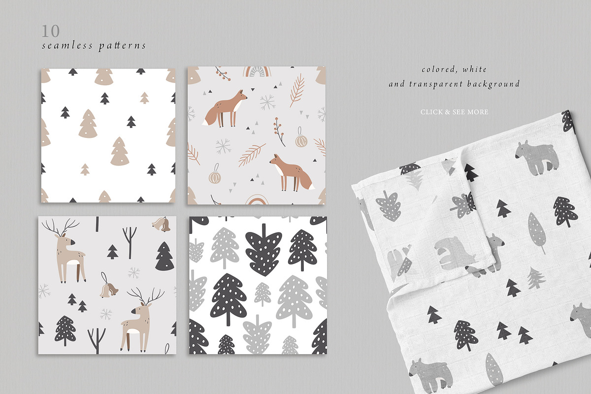 Neutral Christmas, an Animal Illustration by svetsum (Photo 4 of 9)