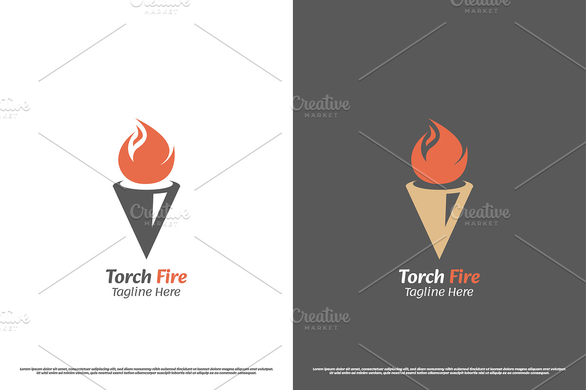 Torch Fire Award Logo Design Icon, a Branding & Logo Template by Morvana Crew