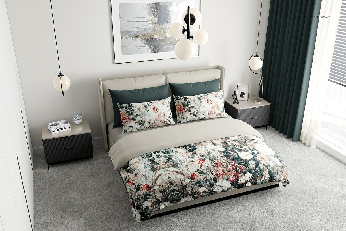 Contemporary King Bedding Mockup Set, a Mockup by creatsy5 (Photo 5 of 6)