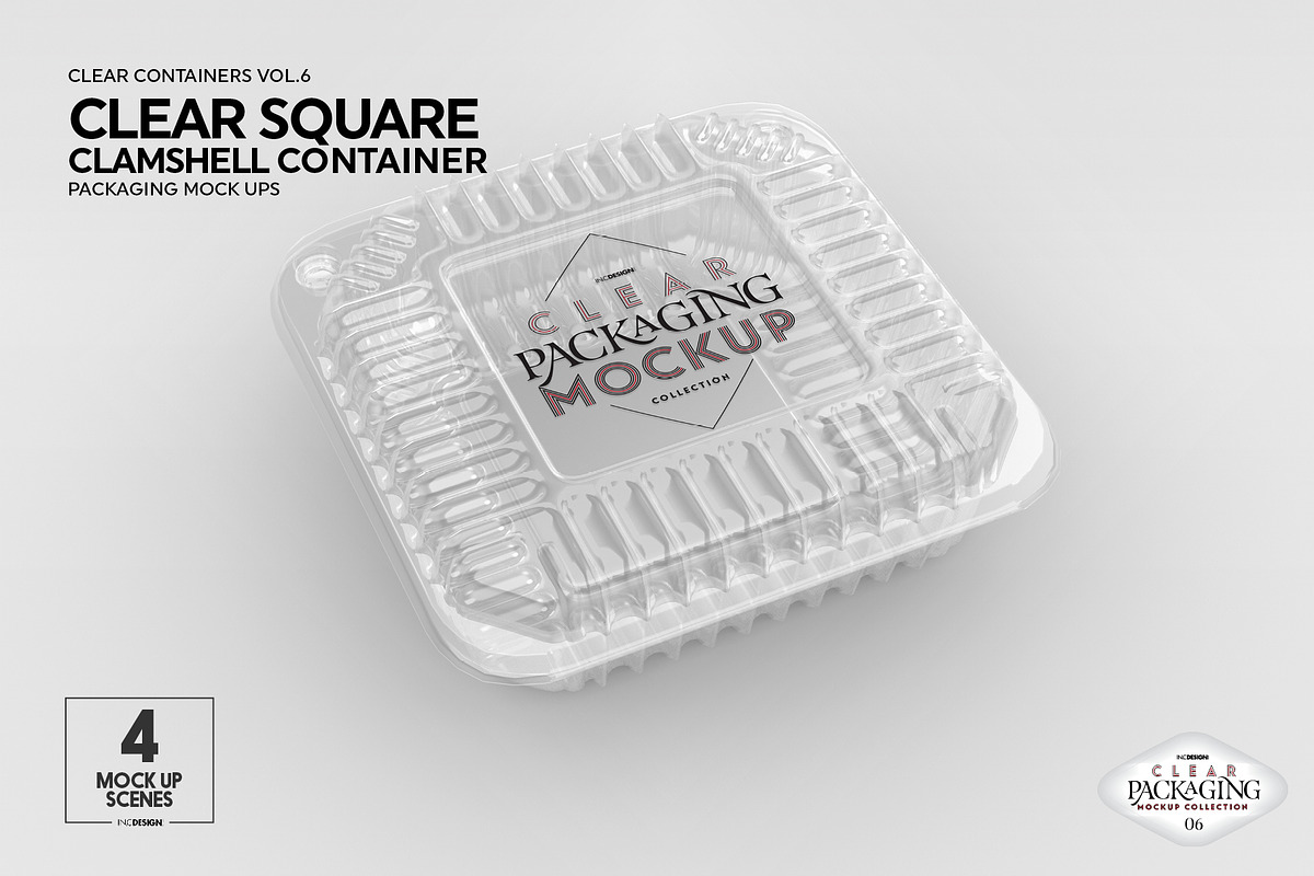 06 Clear Container Packaging Mockups, a Cups & Container Mockup by INCDesign (Photo 9 of 21)