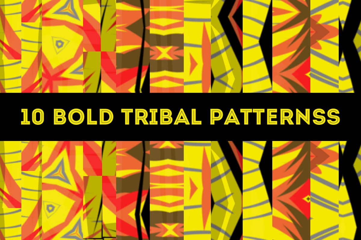 10 Bold Tribal Vector Patterns, a Pattern Graphic by CosmicMedium (Photo 3 of 3)