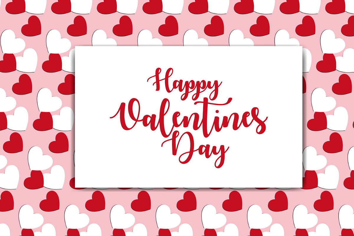 Happy Valentine’s Day Typography, a Background Graphic by RAHMAT (Photo 4 of 4)