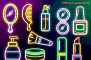 Neon Beauty Products Clipart PNG, a Decorative Illustration by Lenninator Digital (Thumbnail 4 of 5)