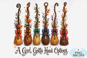 Whimsical Witch Broomstick PNG, a Seasonal Illustration by Daily.Designs