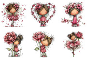 Whimsical Spring Fairy Rose Clipart, an Illustration by CraftArtStudio (Thumbnail 2 of 6)