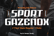 Sport Gazenox, a Sans Serif Font by QR Design Studio (Thumbnail 1 of 11)