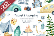 SALE. Watercolor Camping & Travel, an Illustration by Nebbia (Thumbnail 1 of 5)