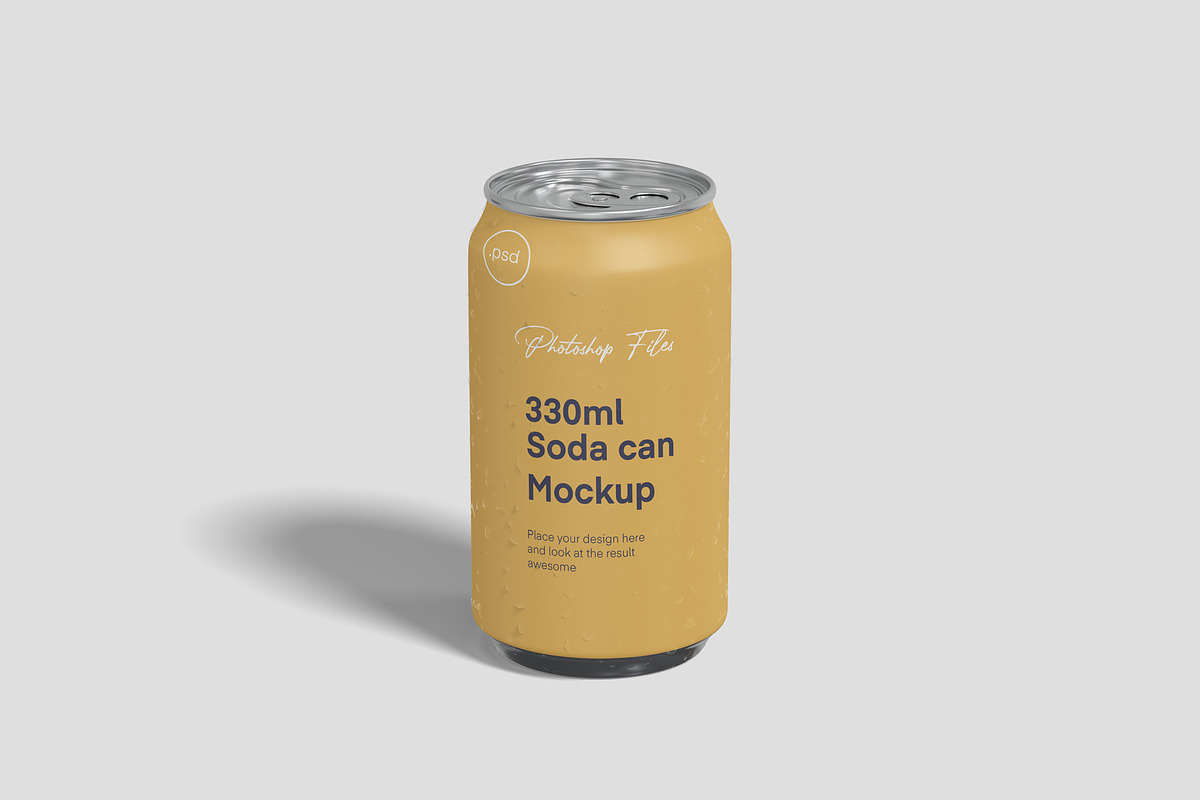 Soda Can Mockup, a Cups & Container Mockup by graphiccrew (Photo 5 of 12)