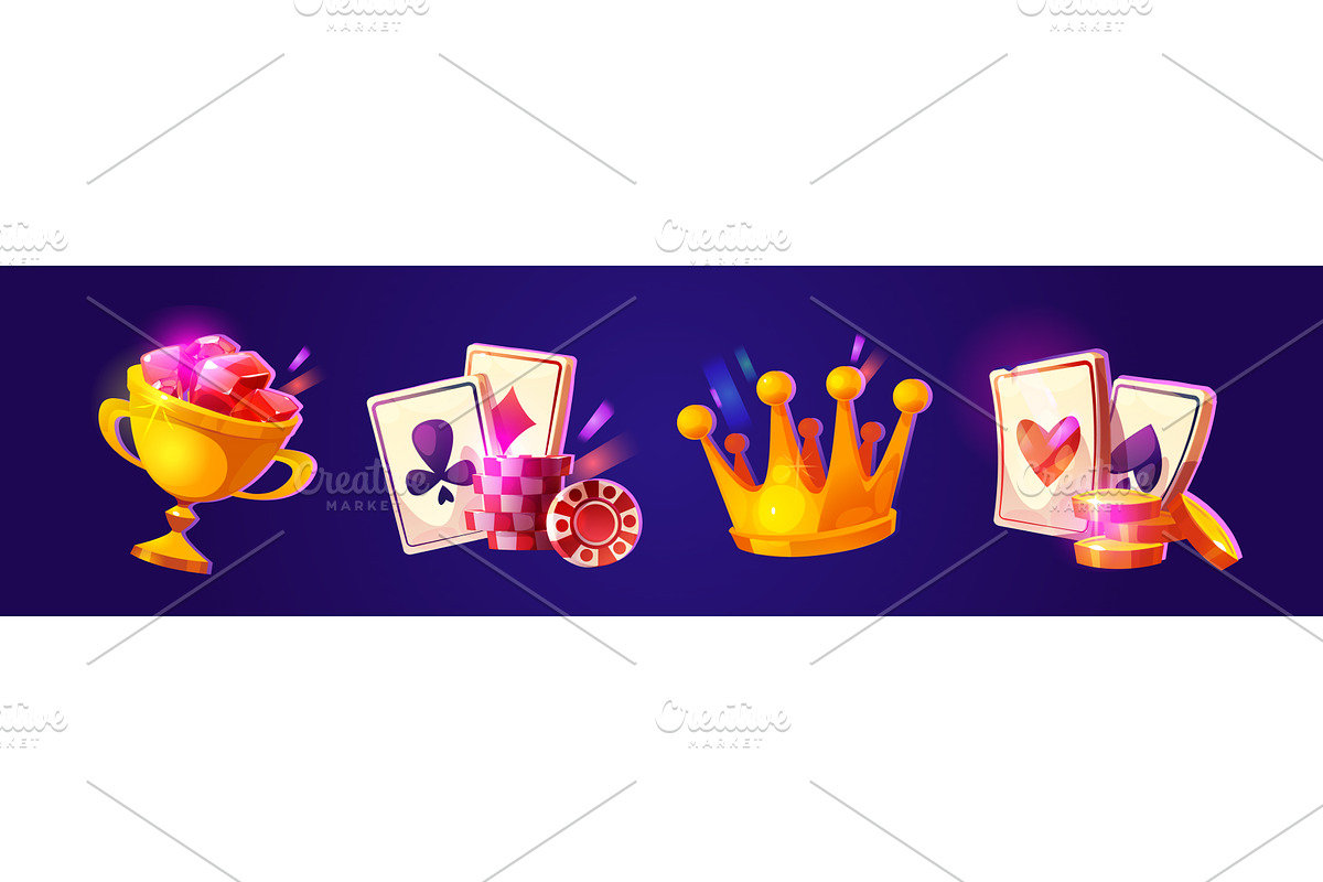Casino cartoon icons, a Sport Illustration by art PVP - market