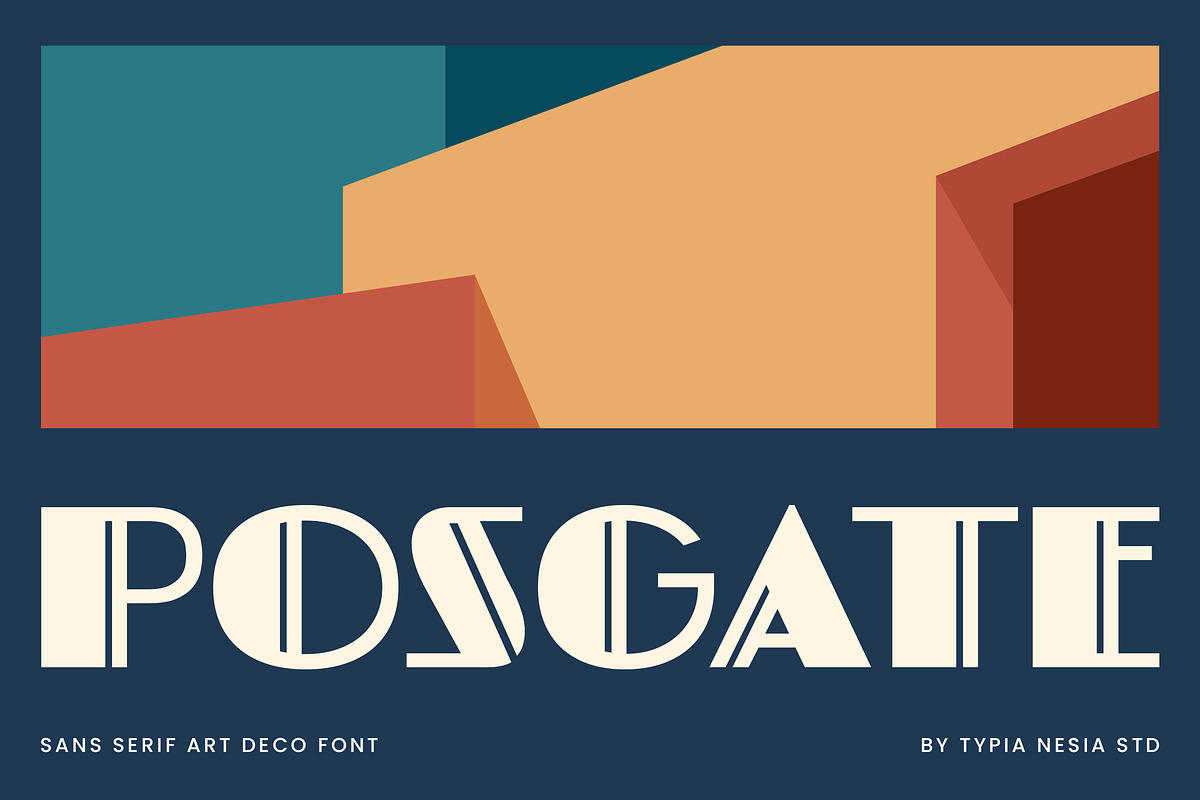 Postgate - Modern Art Deco Sans Font, a Sans Serif Font by Typia Nesia (Photo 1 of 13)