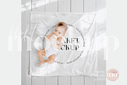 Square baby blanket mockup, a Product Mockup by MoMockups (Thumbnail 4 of 6)
