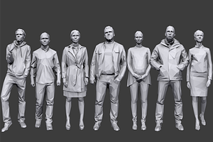 Lowpoly People Casual Pack Volume 7