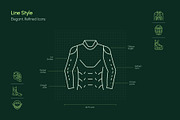 Sportswear Icon Art Set, an Outline Icon by Prosymbols (Thumbnail 3 of 8)