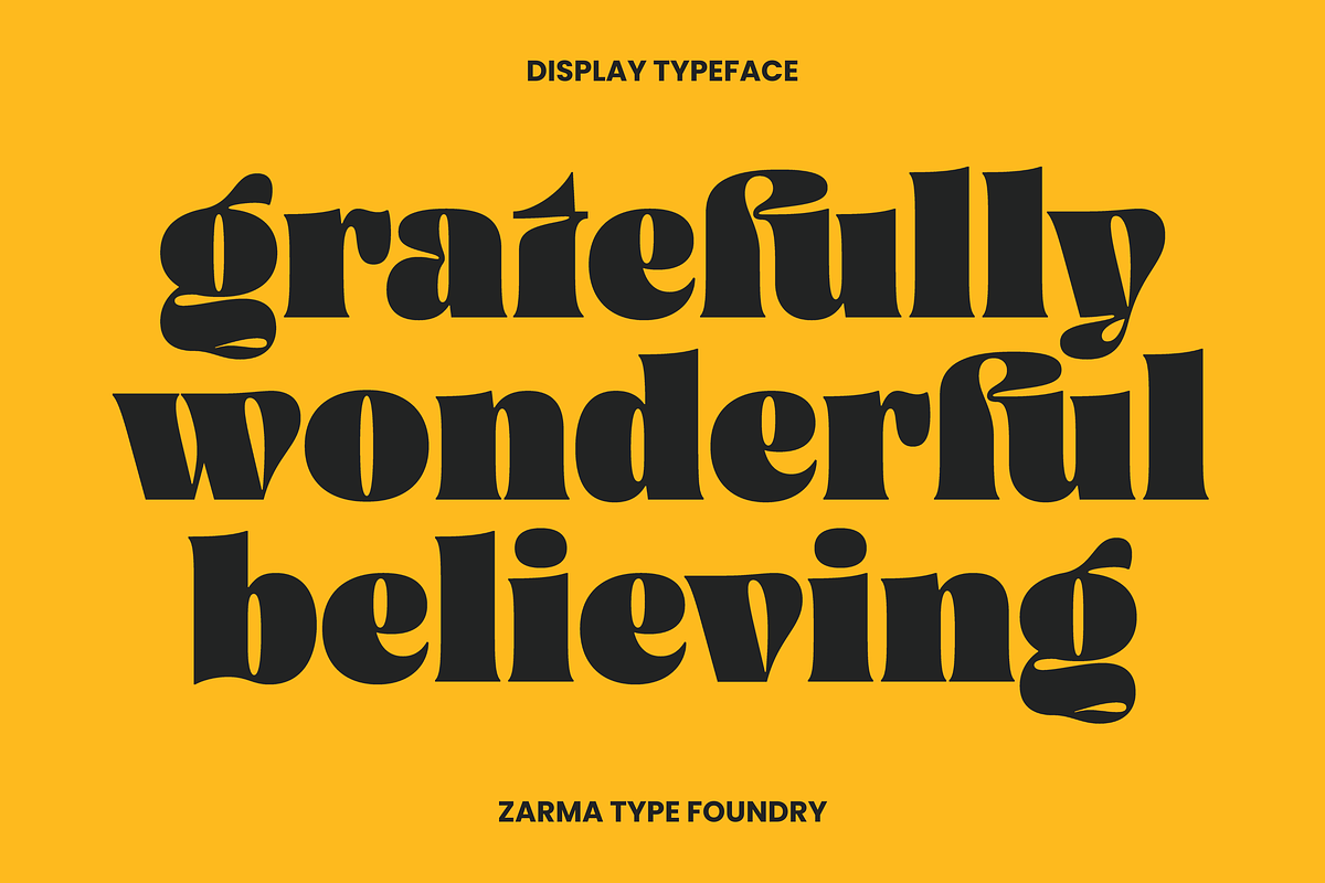 Ayuga - Psychedelic Font, a Serif Font by Zarma Type (Photo 3 of 14)