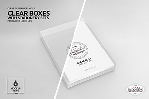 Clear Box Set Packaging Mockup