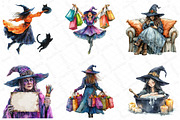 Funny Witch Halloween Clipart, an Illustration by DreamPrint404 (Thumbnail 2 of 5)